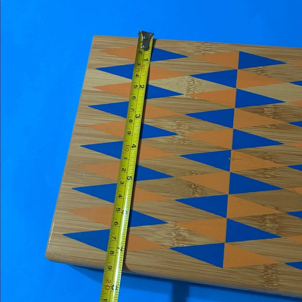Wooden Backgammon Set - Blue & Natural Checkers